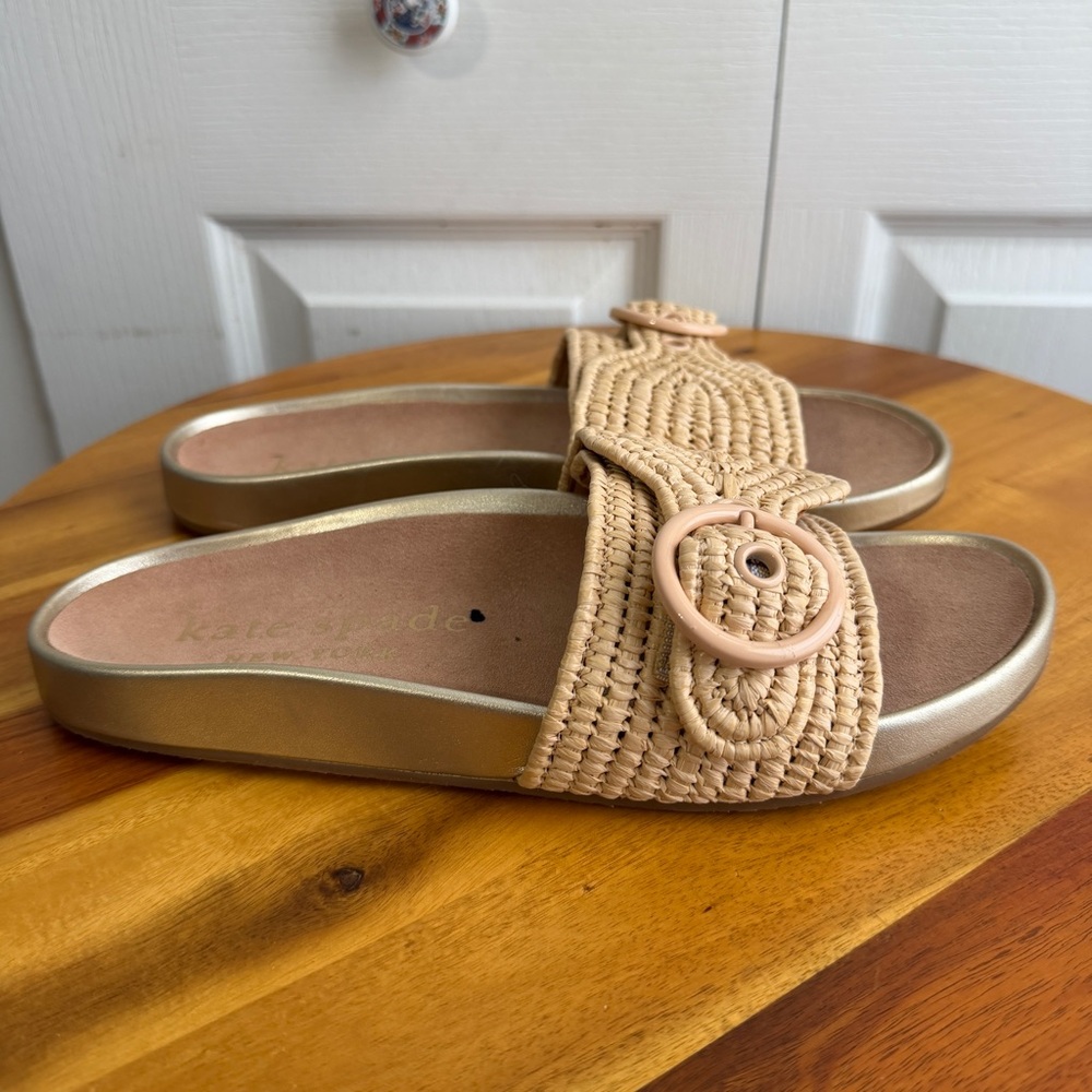 Kate Spade Maribelle raffia leather sandals size 7.5